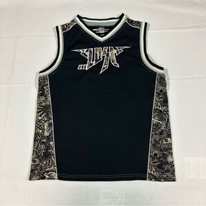 Vtg Lost Enterprises Mens XL Surf Basketball Tank Top Jersey Y2K Skater Graphics